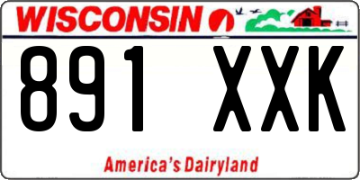 WI license plate 891XXK