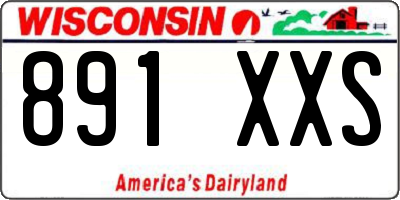 WI license plate 891XXS