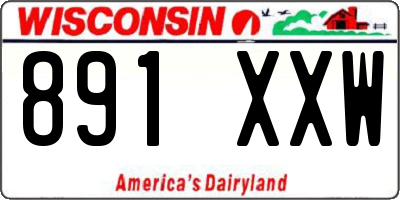 WI license plate 891XXW
