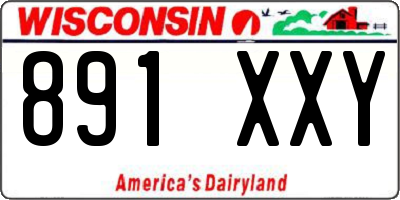 WI license plate 891XXY