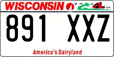 WI license plate 891XXZ