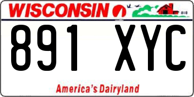 WI license plate 891XYC