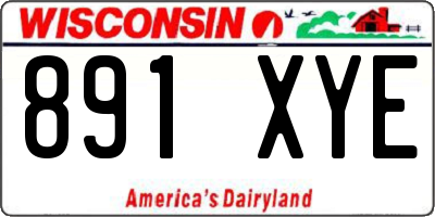 WI license plate 891XYE
