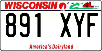WI license plate 891XYF