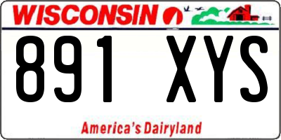 WI license plate 891XYS