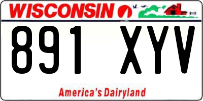 WI license plate 891XYV