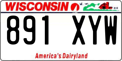 WI license plate 891XYW