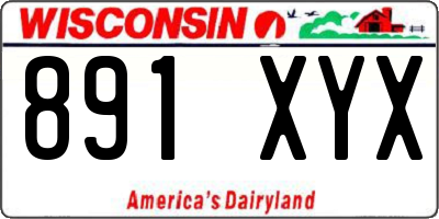 WI license plate 891XYX