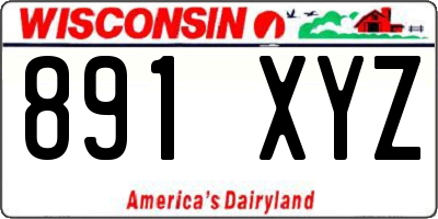 WI license plate 891XYZ