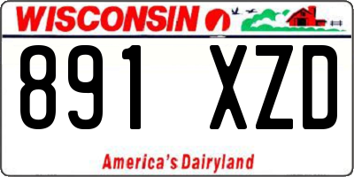 WI license plate 891XZD