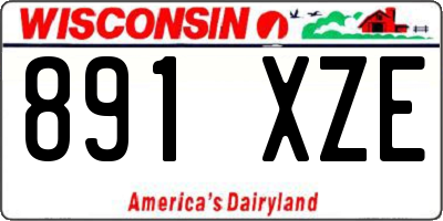 WI license plate 891XZE