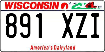 WI license plate 891XZI
