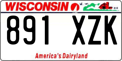 WI license plate 891XZK