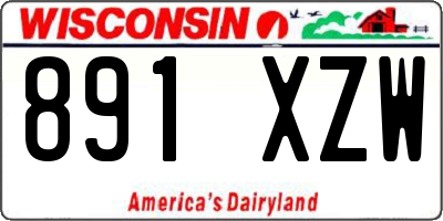 WI license plate 891XZW