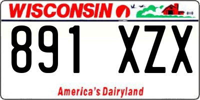 WI license plate 891XZX