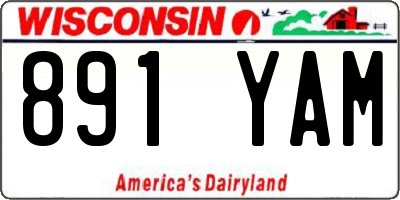 WI license plate 891YAM