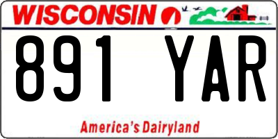 WI license plate 891YAR