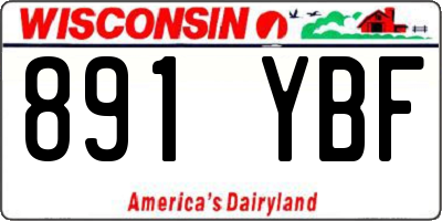 WI license plate 891YBF