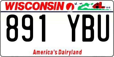 WI license plate 891YBU