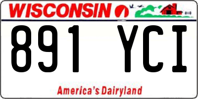 WI license plate 891YCI