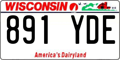 WI license plate 891YDE