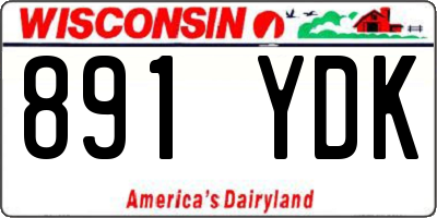 WI license plate 891YDK