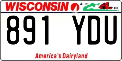 WI license plate 891YDU