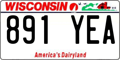 WI license plate 891YEA