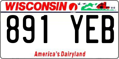 WI license plate 891YEB