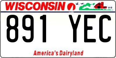 WI license plate 891YEC