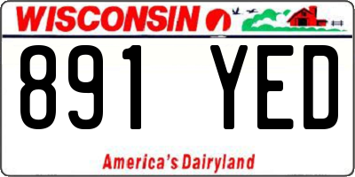 WI license plate 891YED