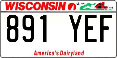 WI license plate 891YEF
