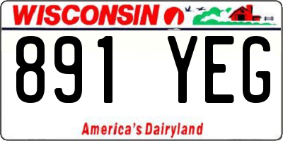 WI license plate 891YEG