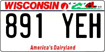 WI license plate 891YEH