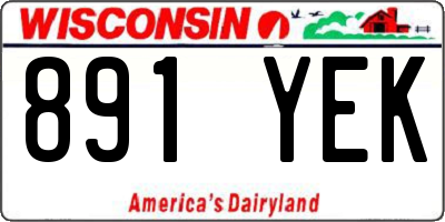 WI license plate 891YEK