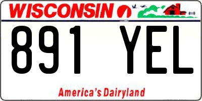 WI license plate 891YEL