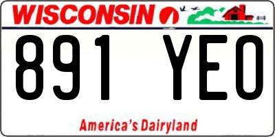 WI license plate 891YEO