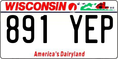 WI license plate 891YEP
