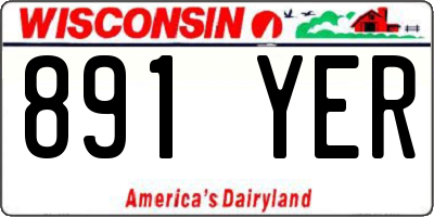 WI license plate 891YER