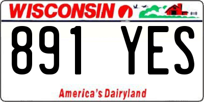 WI license plate 891YES