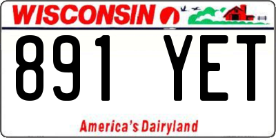WI license plate 891YET