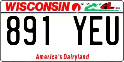 WI license plate 891YEU