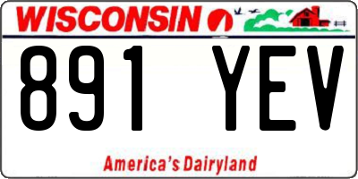 WI license plate 891YEV