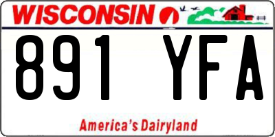 WI license plate 891YFA