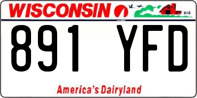 WI license plate 891YFD