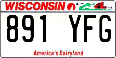 WI license plate 891YFG