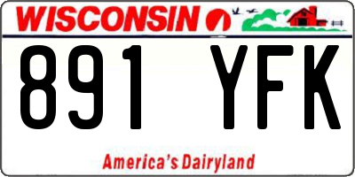 WI license plate 891YFK