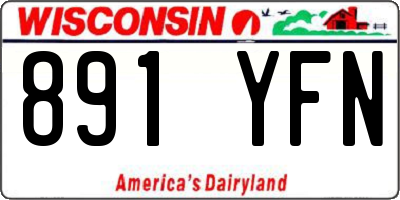 WI license plate 891YFN