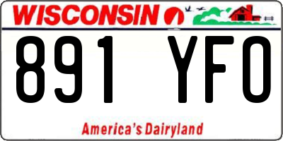 WI license plate 891YFO
