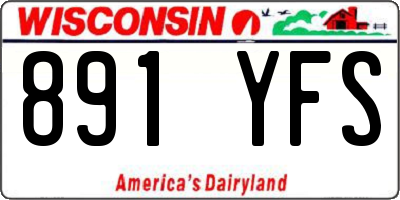 WI license plate 891YFS